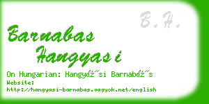 barnabas hangyasi business card